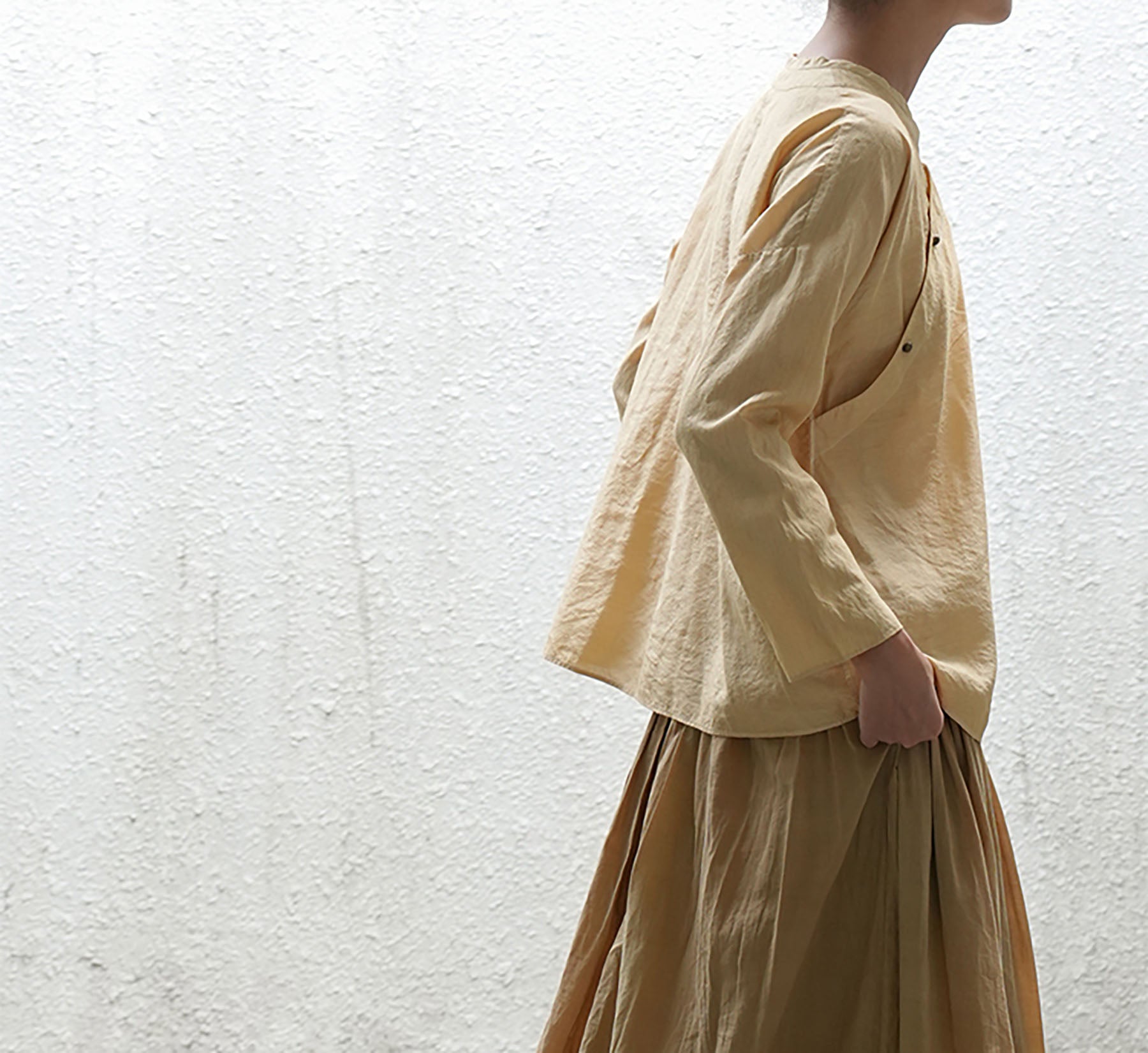 edoa Dupioni Tussah Silk Chinese Blouse