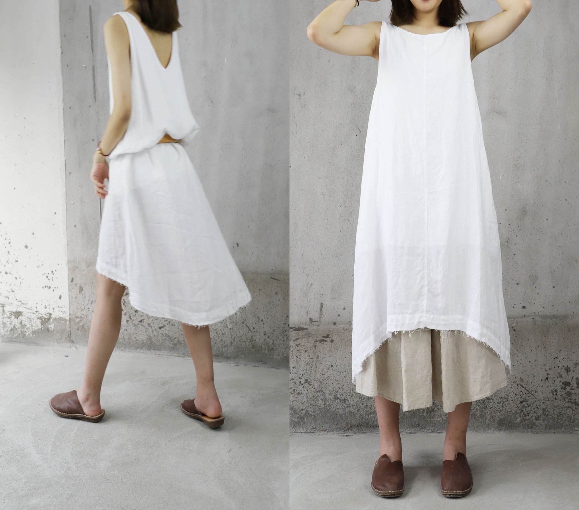 edoa Linen Tank Dress 
