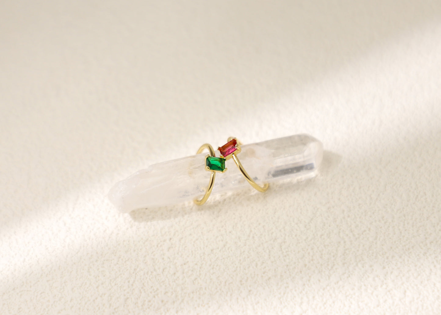 emerald cut baguette ring 