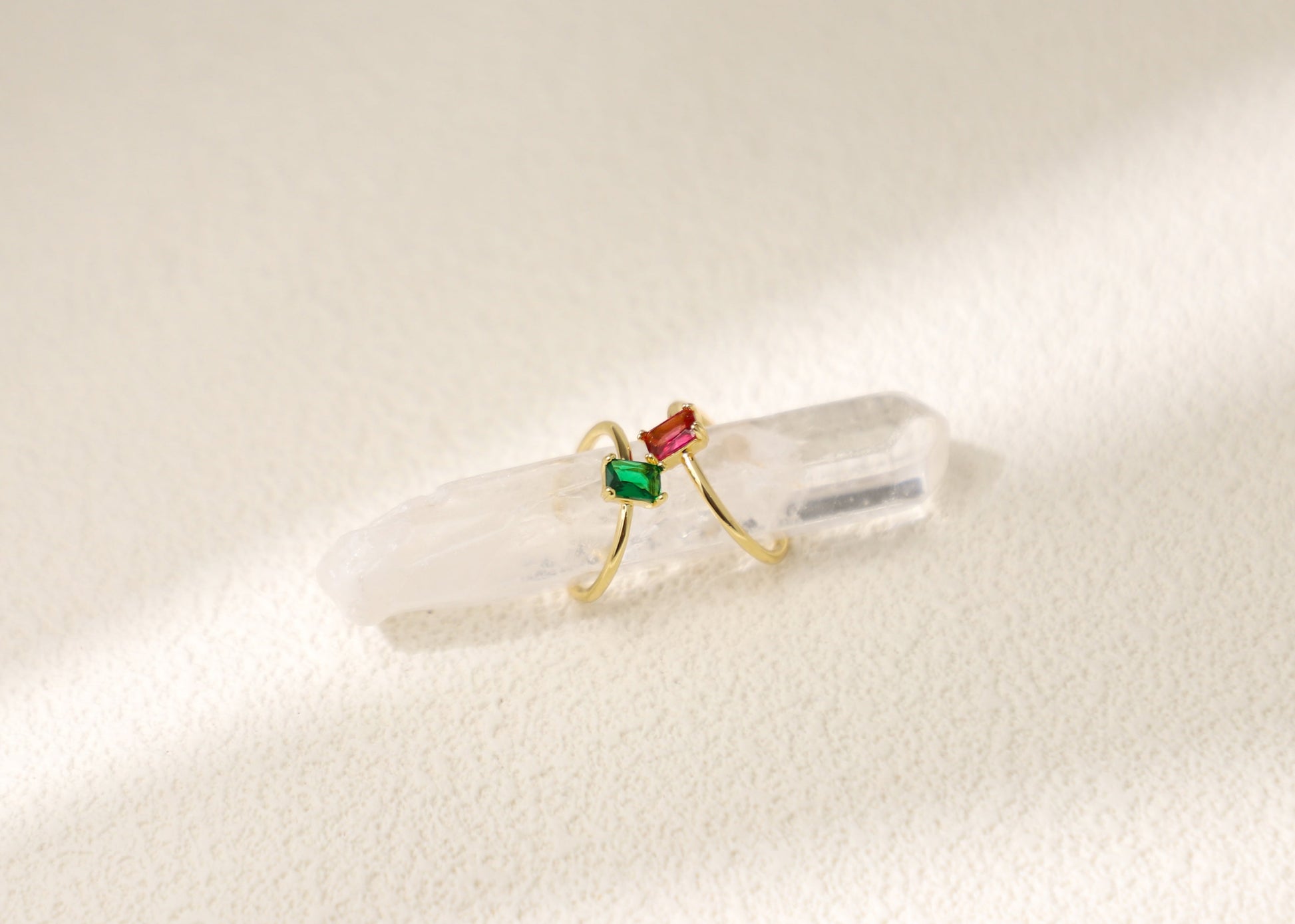 emerald cut baguette ring 