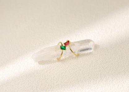 emerald cut baguette ring 