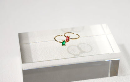 emerald cut baguette ring 