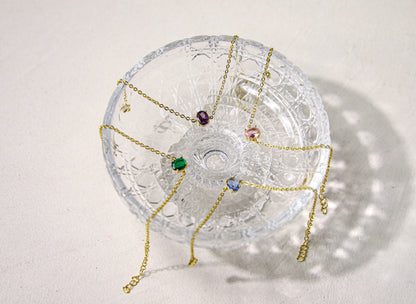 edoa oval birthstone bracelet