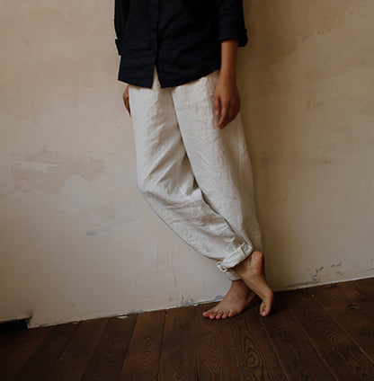 edoa Slightly Tapered Linen Pants