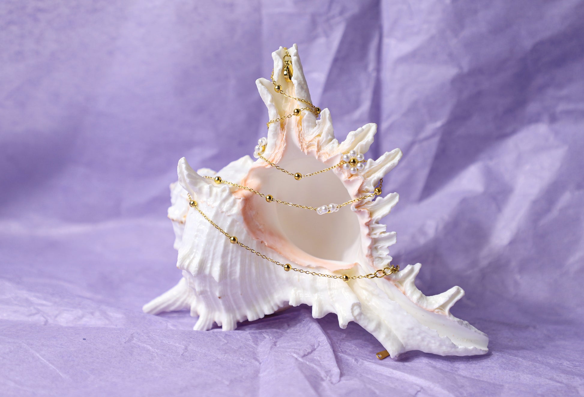 edoa Daisy Pearl Sattelite Necklace