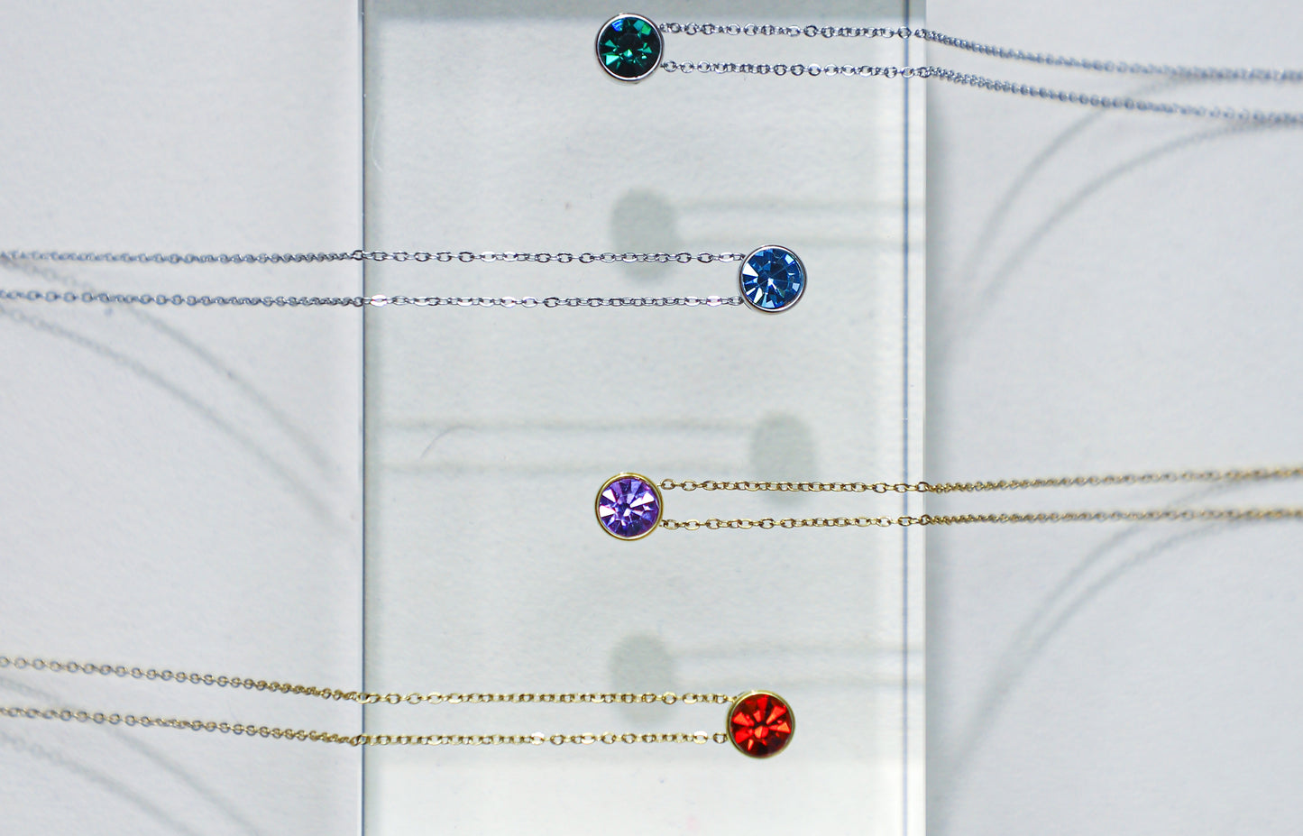 edoa Round Birthstone Necklace