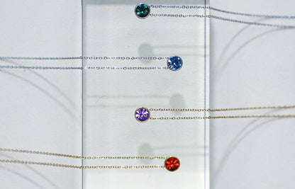 edoa Round Birthstone Necklace