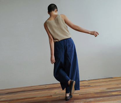 edoa Plant Dyed Linen Gaucho Pants