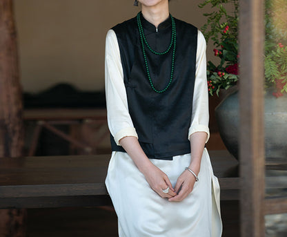 edoa Mud Silk Chinese Vest