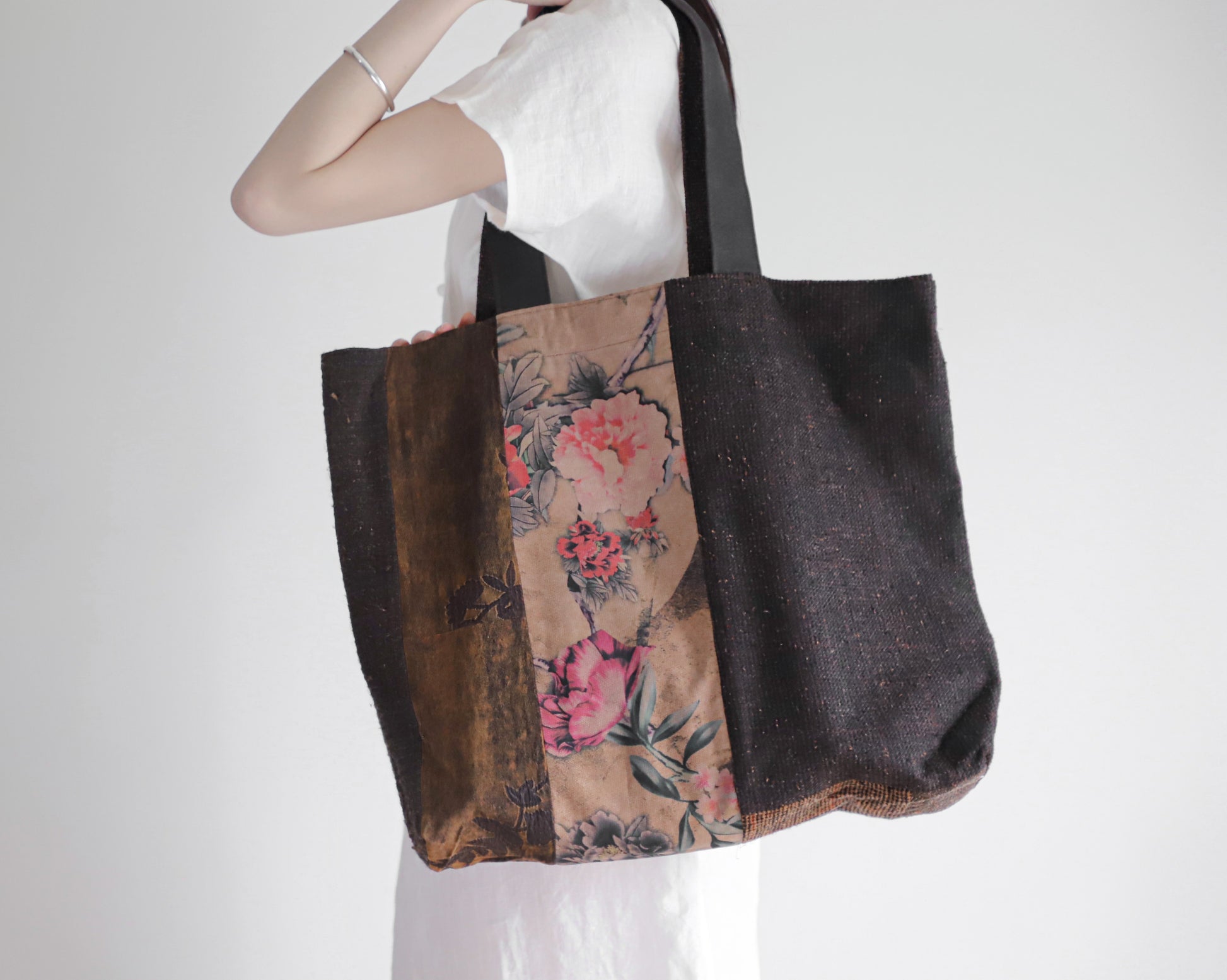 edoa mud silk tote bag