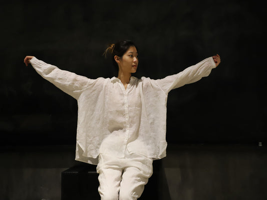 edoa Super Loose Linen Poet Shirt