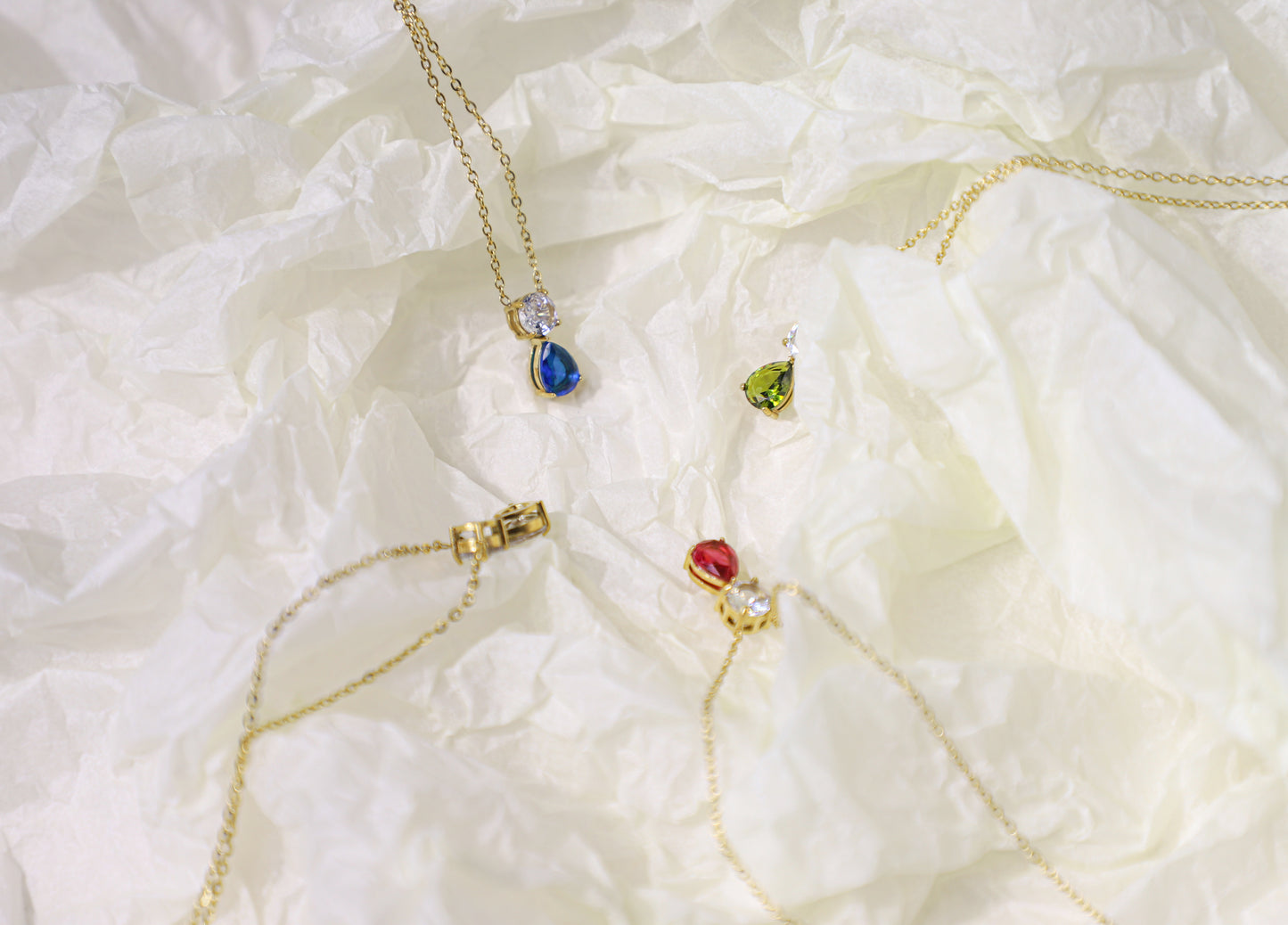 edoa Toi et Moi Birthstone Necklace
