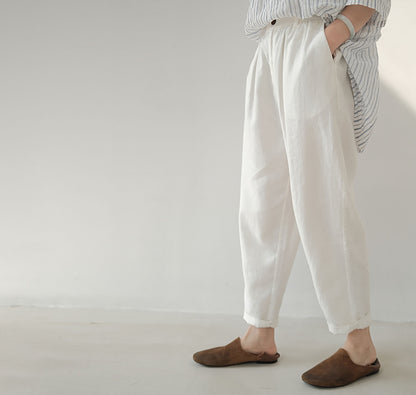 edoa Linen Tapered Pants