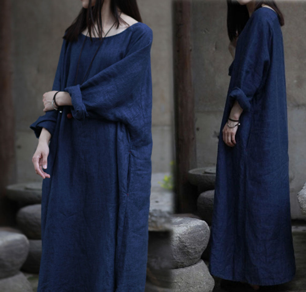 edoa Washed Linen Oversize Dress
