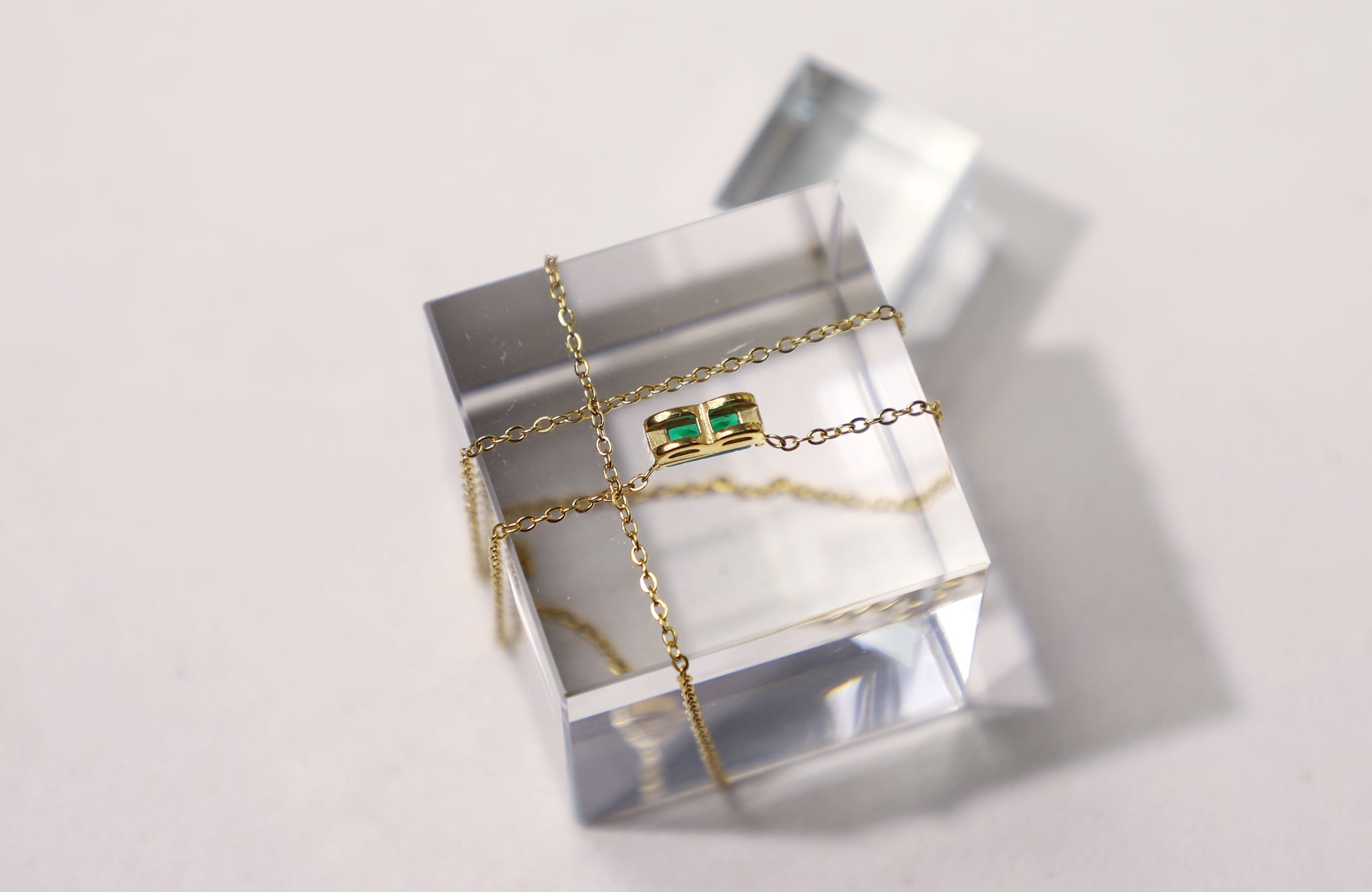 baguette birthstone necklace