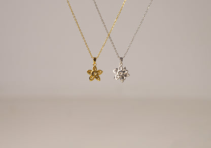 edoa Rotary Double layer Flower Fidget Necklace