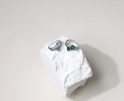 Duo heart ring
