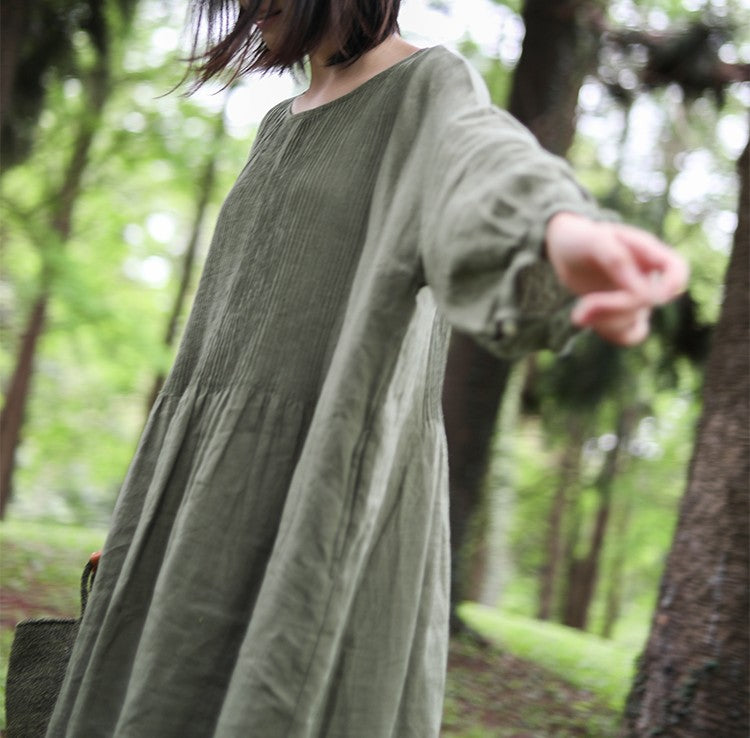 edoa Hand Pintucked Linen Tunic