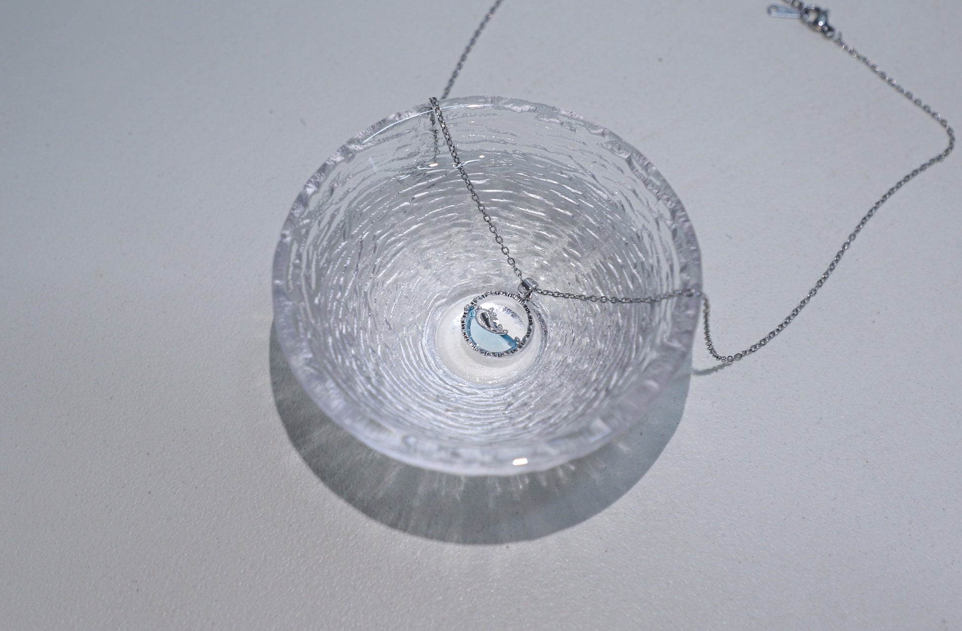 edoa Blue Ocean Whale Pendant Necklace