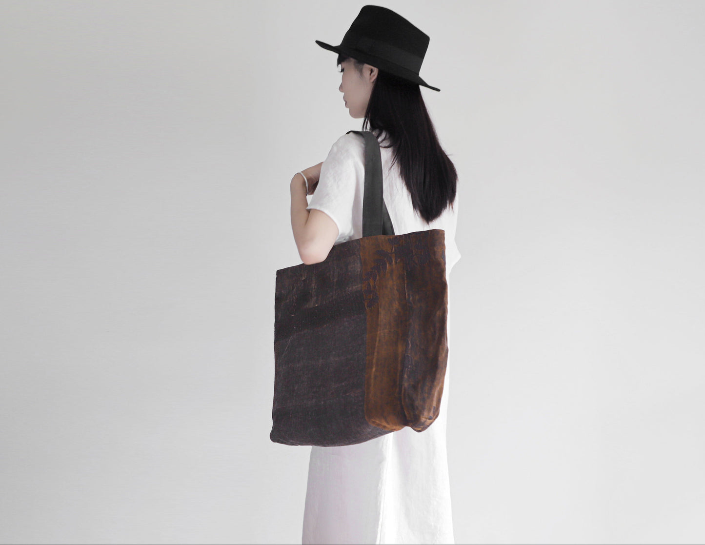 edoa mud silk tote bag