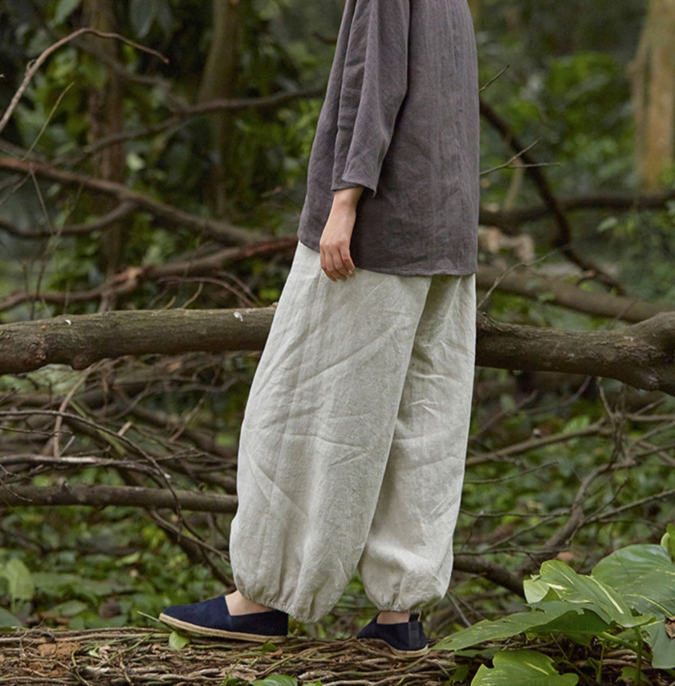 edoa Linen Lantern Yoga Pants