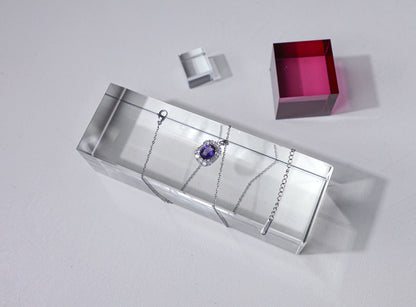 edoa Vintage Amethyst Halo Necklace