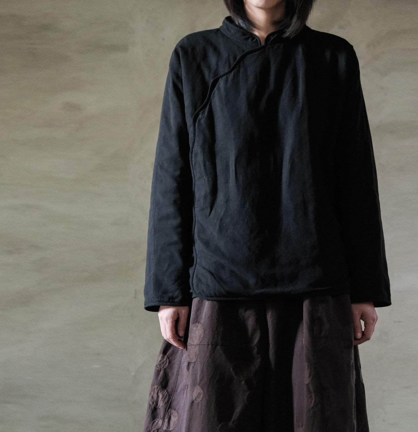 edoa Linen Rayon Blend Padding Qipao