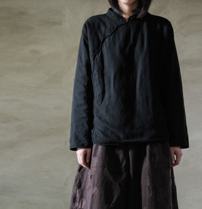 edoa Linen Rayon Blend Padding Qipao