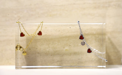 duo heart valentine's bracelet