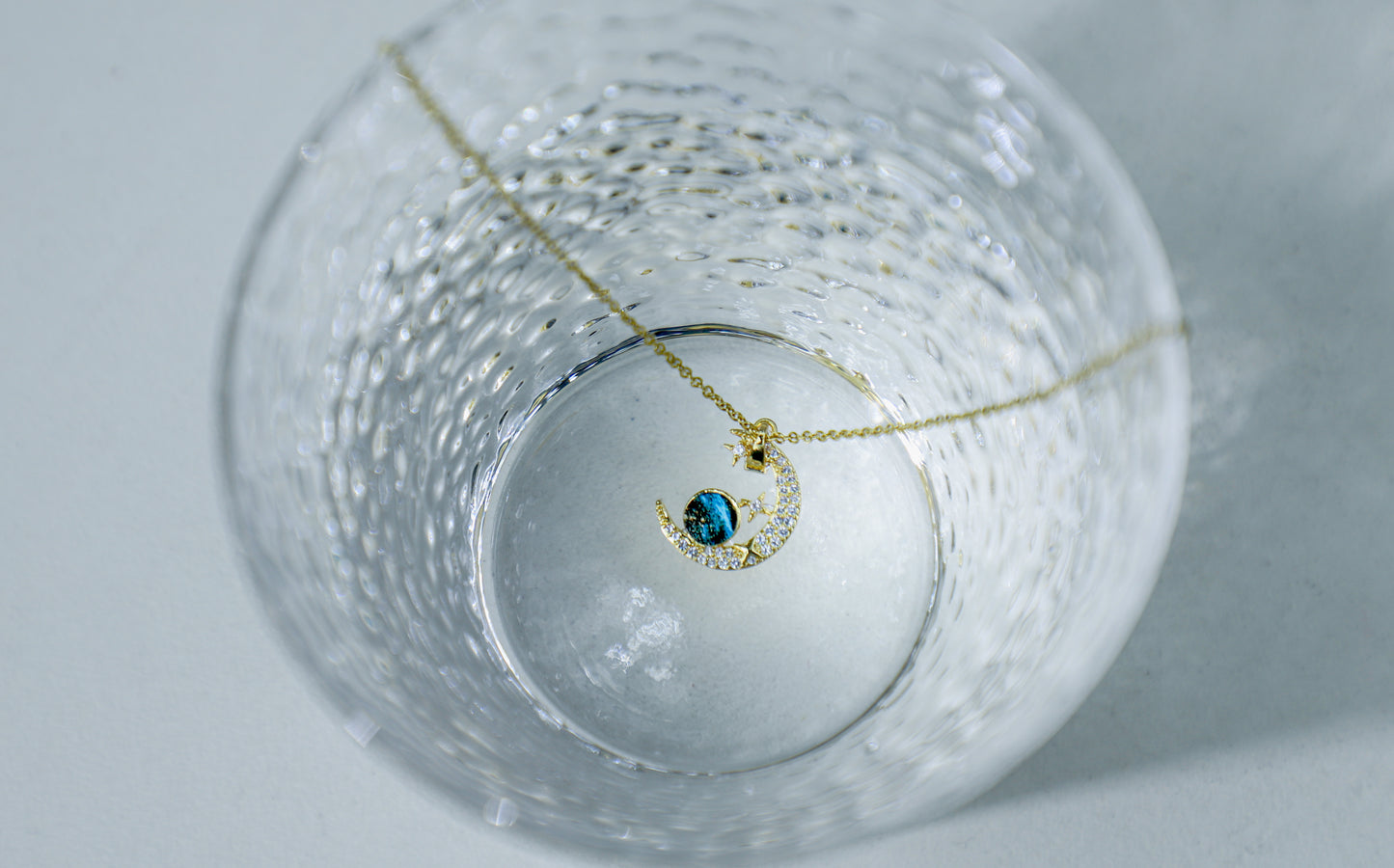 edoa Moon & Planet Pendant Necklace 