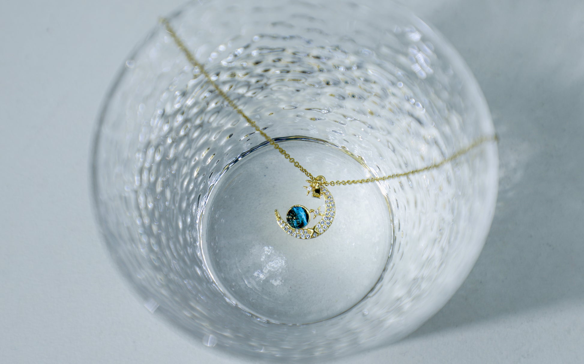 edoa Moon & Planet Pendant Necklace 