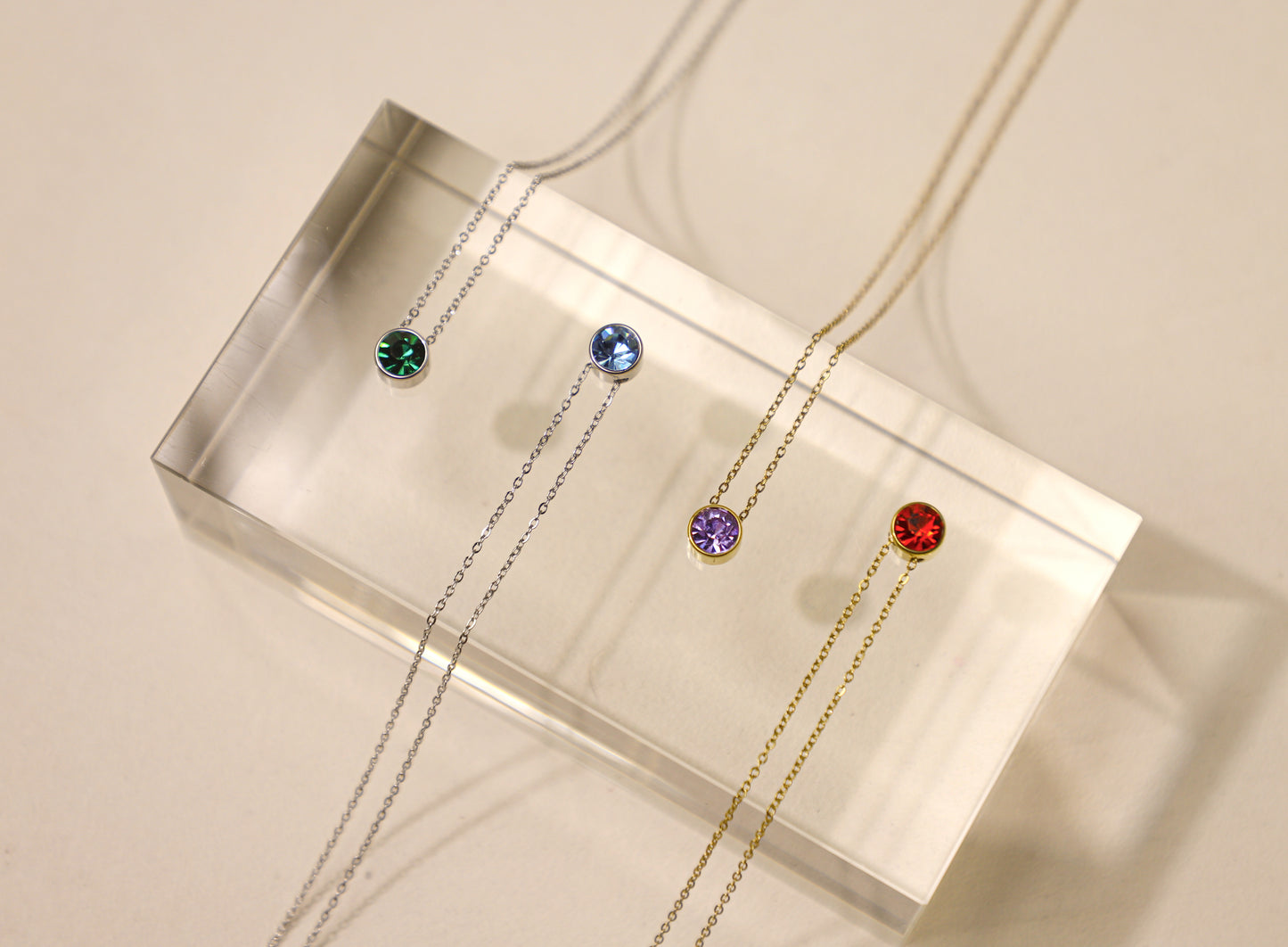 edoa Round Birthstone Necklace