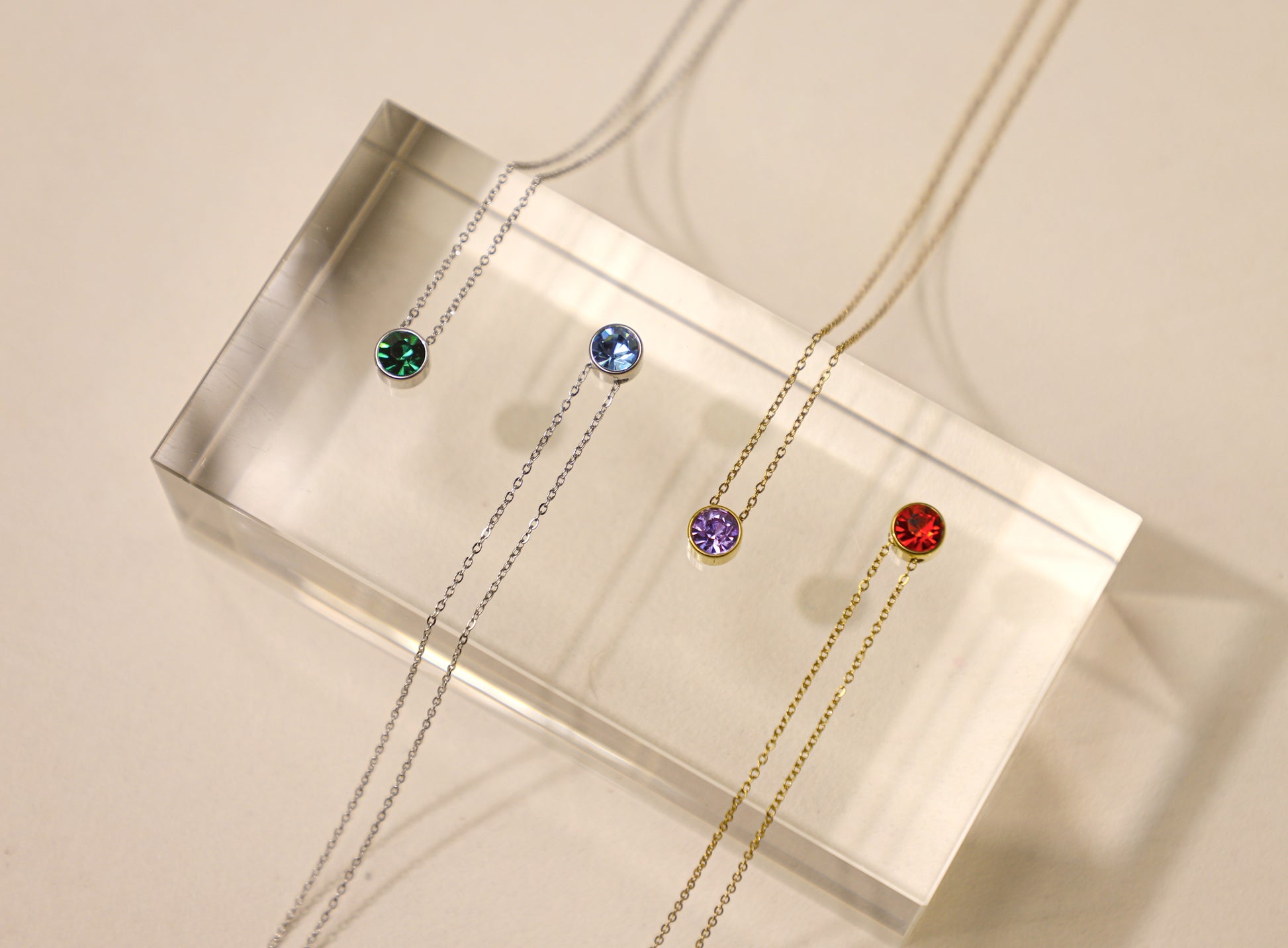 edoa Round Birthstone Necklace