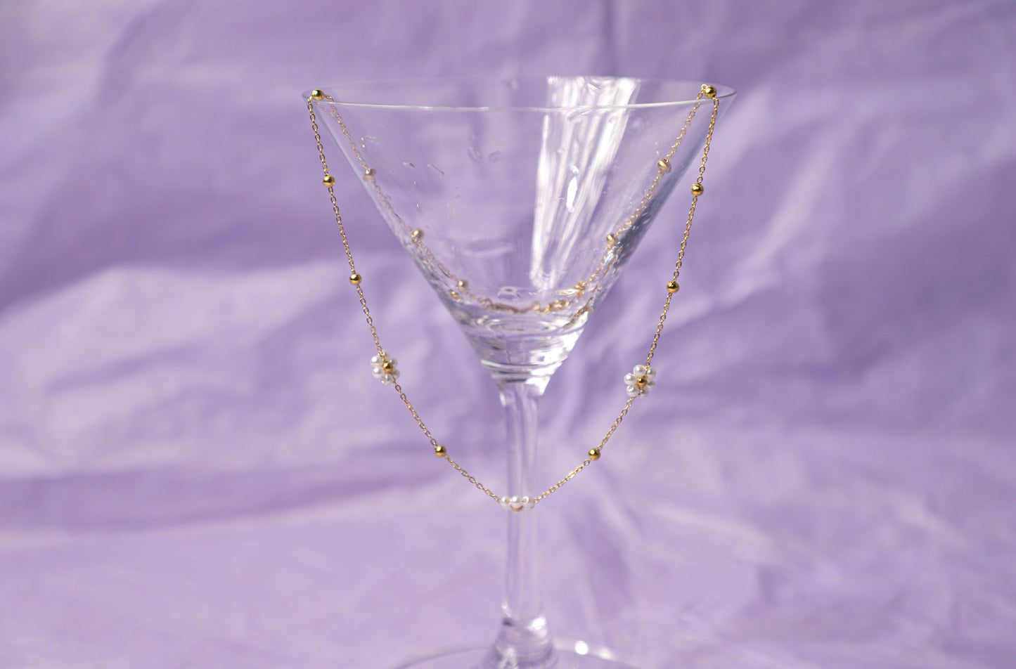 edoa Daisy Pearl Sattelite Necklace