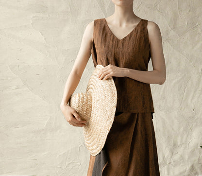 edoa Cracked Mud Silk Tank