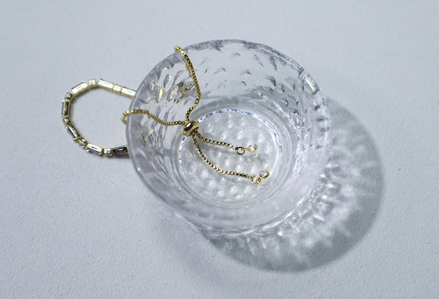 edoa Baguette Birthstone Slider Bracelet