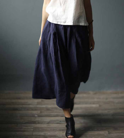edoa  Linen Wide Leg Pants