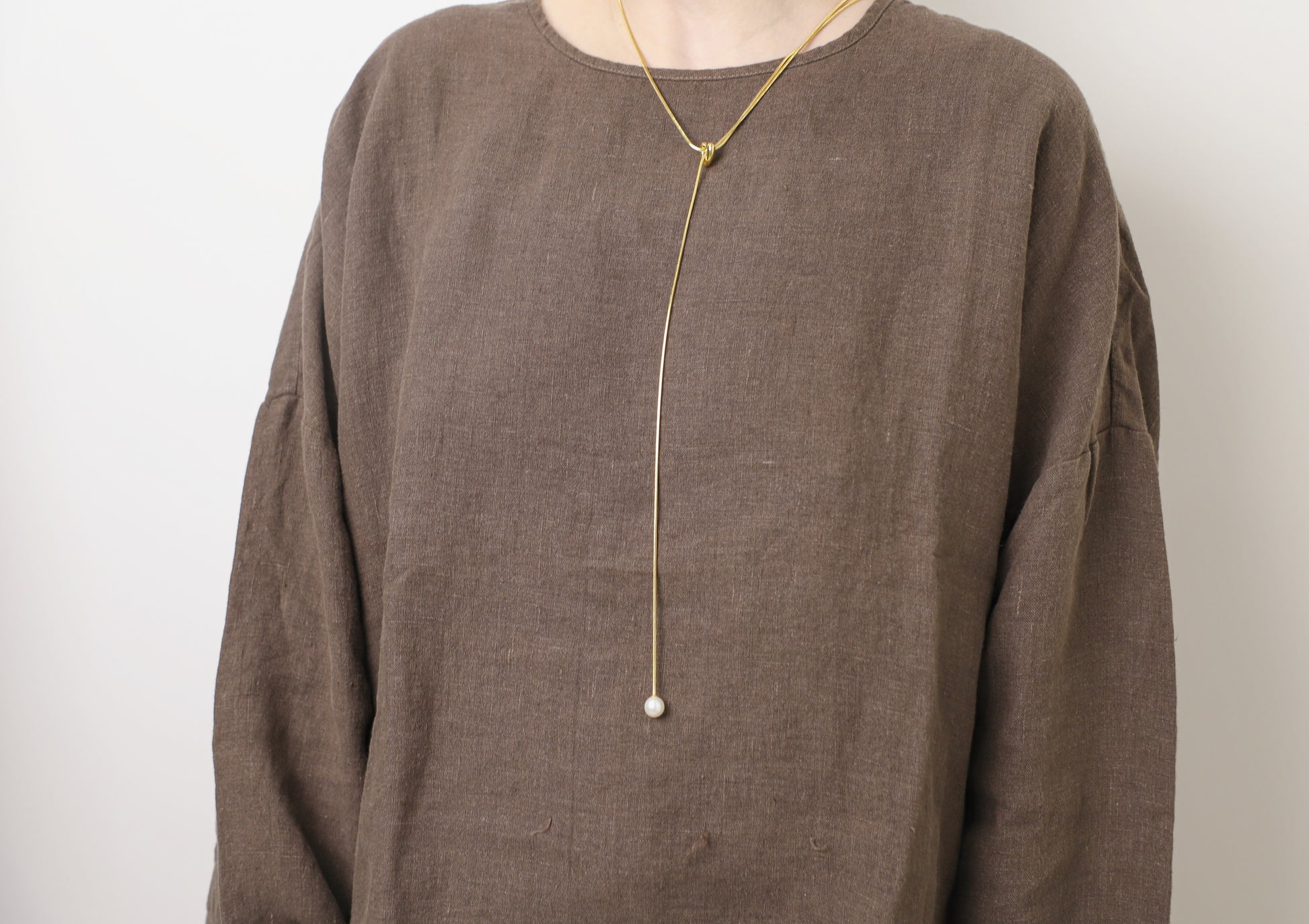 edoa Pearl Heart Slider Necklace