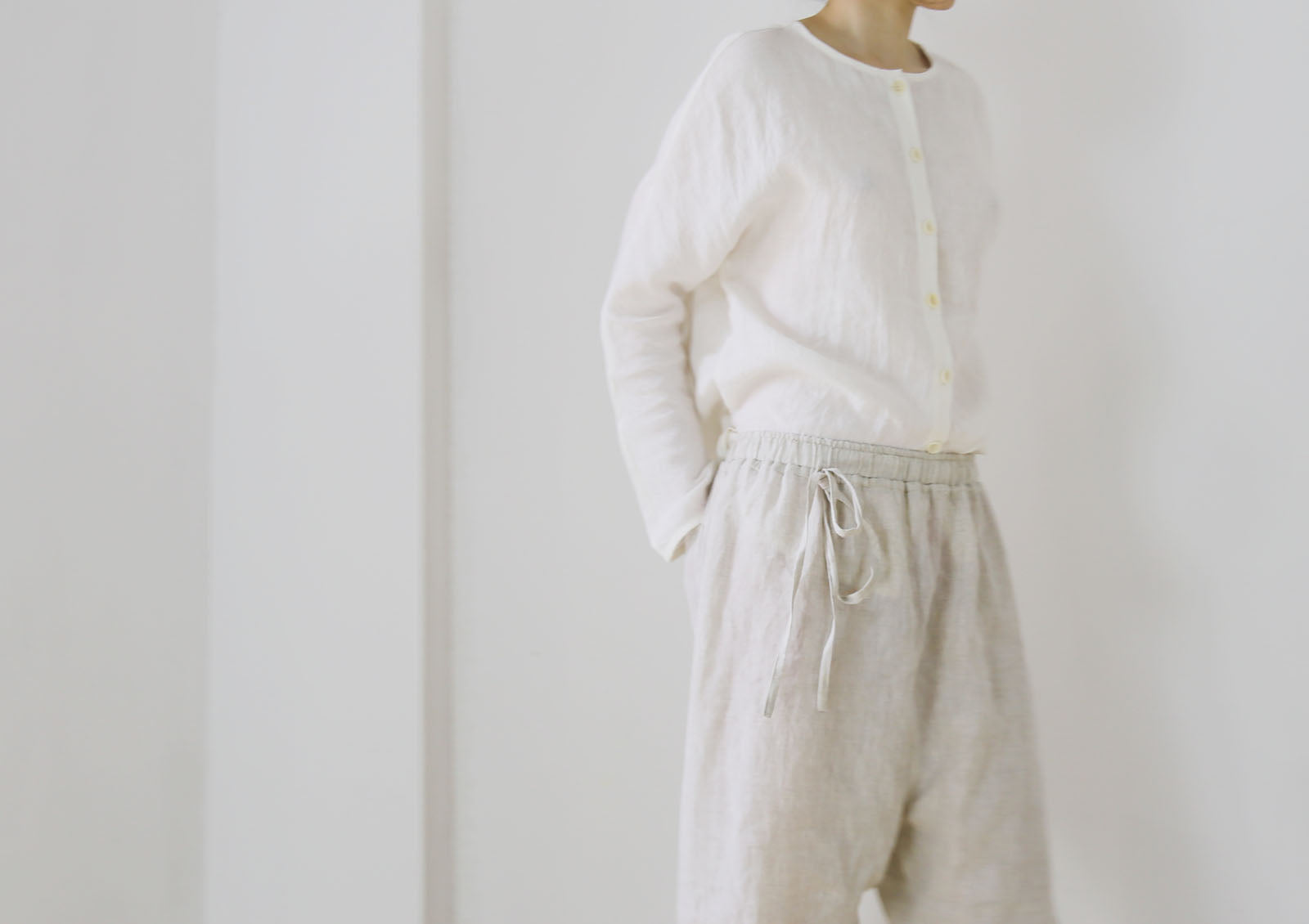 edoa Flax Linen Harem Pants