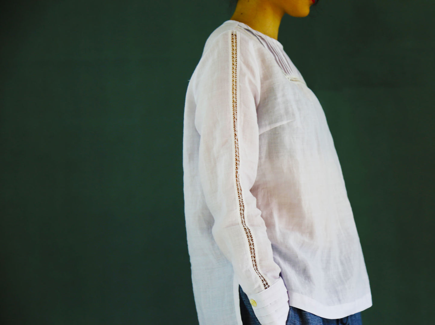 edoa French Linen Blend Victorian Top
