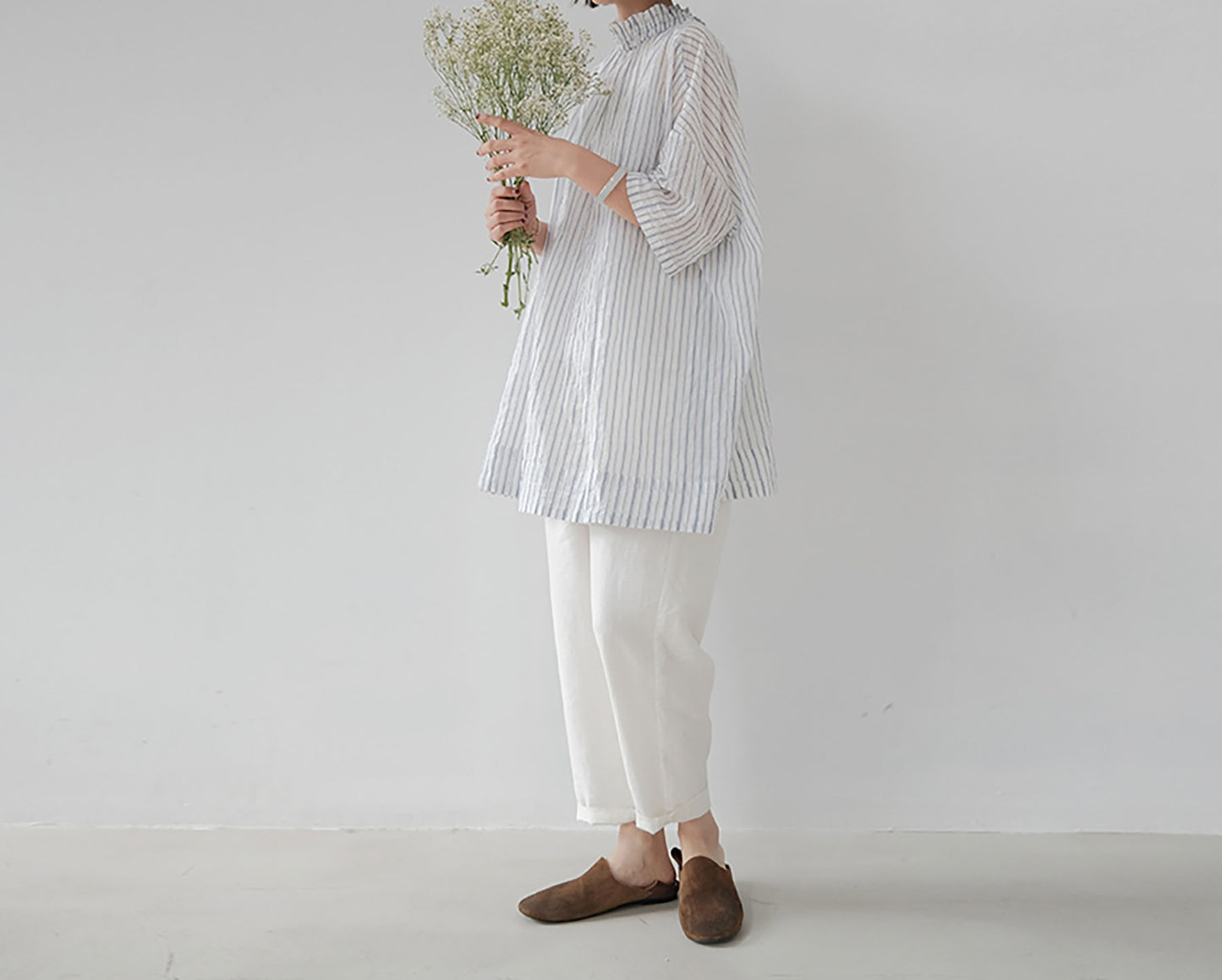 edoa Linen Tapered Pants