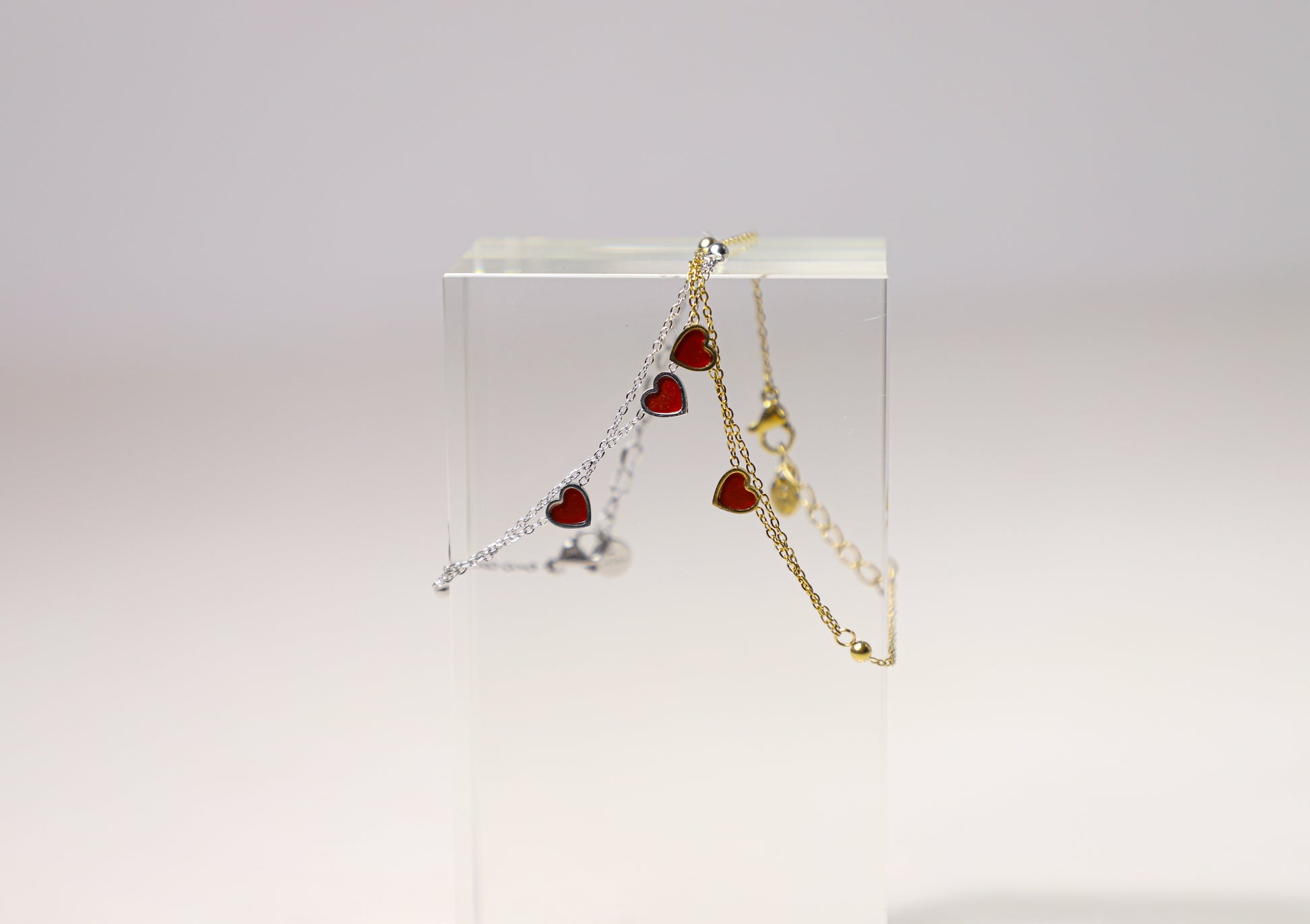 duo heart valentine's bracelet