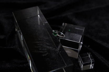 square birthstone ring