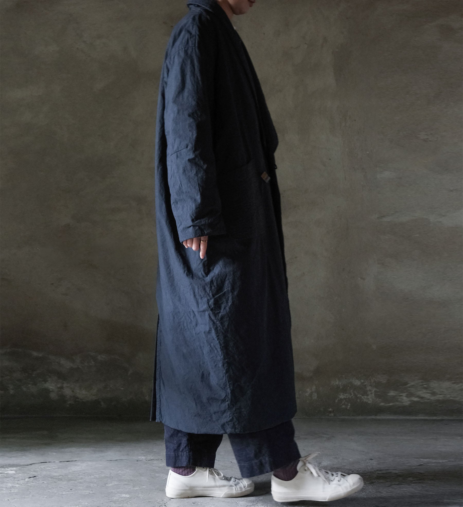 edoa Paper Cotton Padding Cocoon Coat