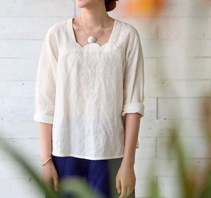 edoa Classic Linen Blouse 