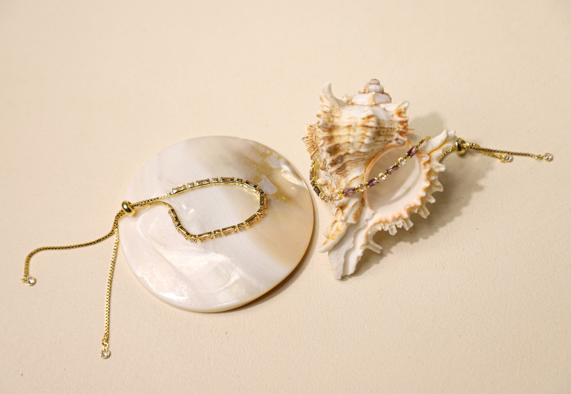 edoa Baguette Birthstone Slider Bracelet