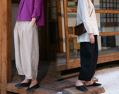 edoa Flax Tapered Linen Pants