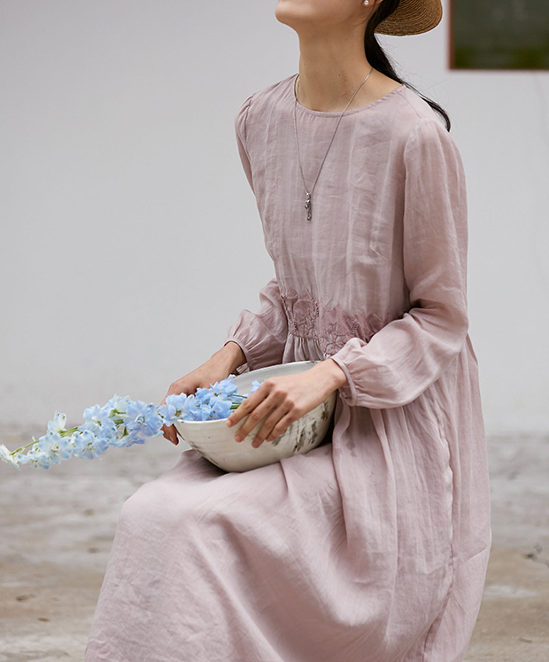 edoa High Counted Ramie Dress