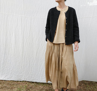 edoa Dupioni Tussah Silk Chinese Blouse