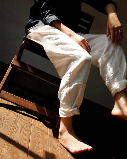 edoa Slightly Tapered Linen Pants